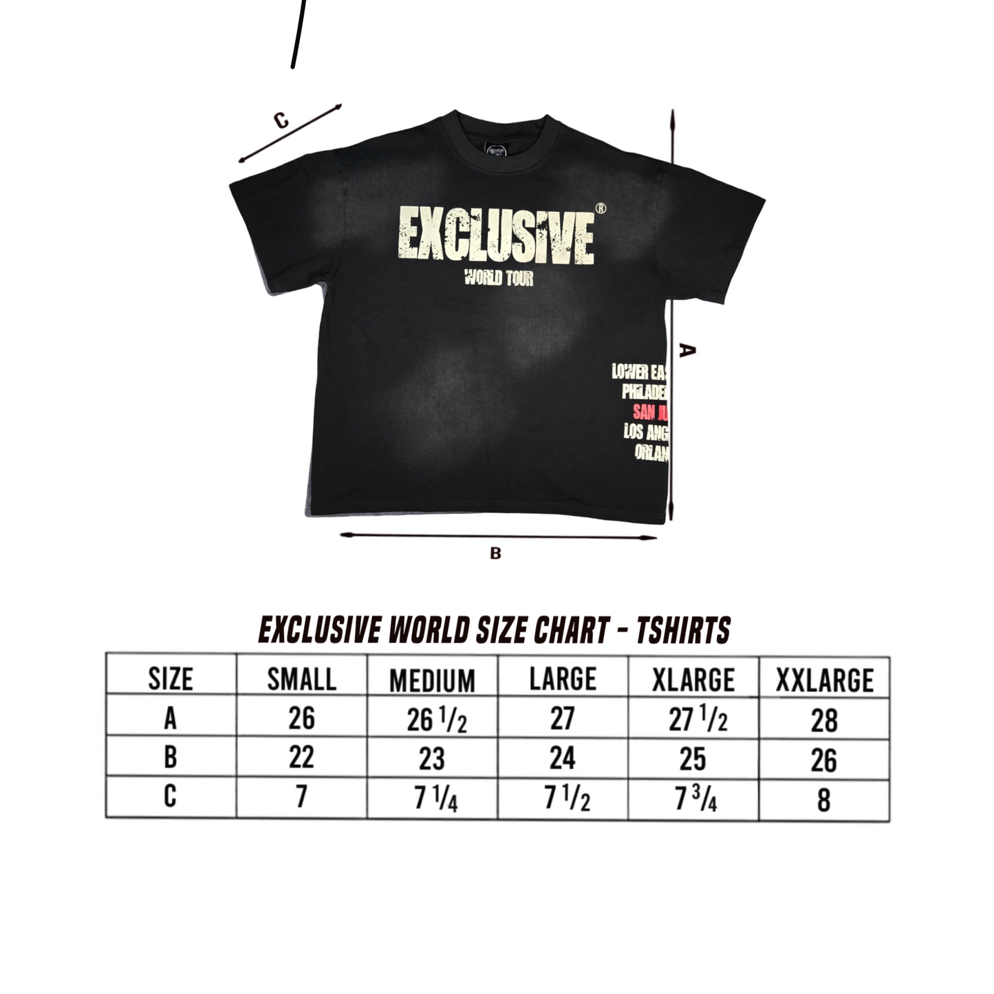 WORLD TOUR                                                      T-SHIRT (BLACK)