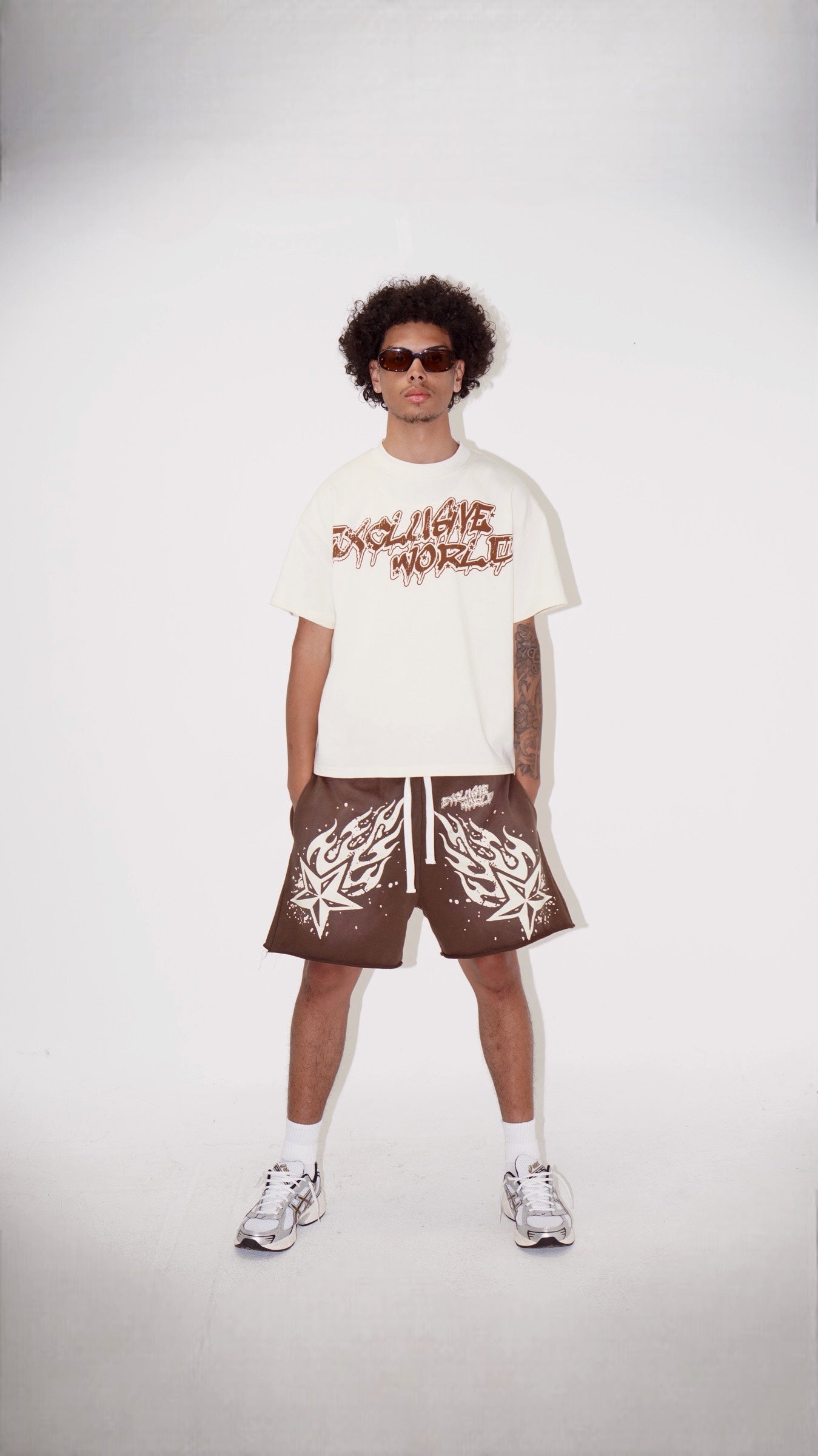 WARM UP SHORTS (BROWN)