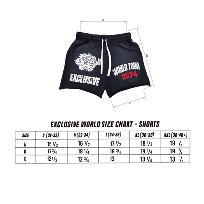 WORLD TOUR SHORTS (BLACK)